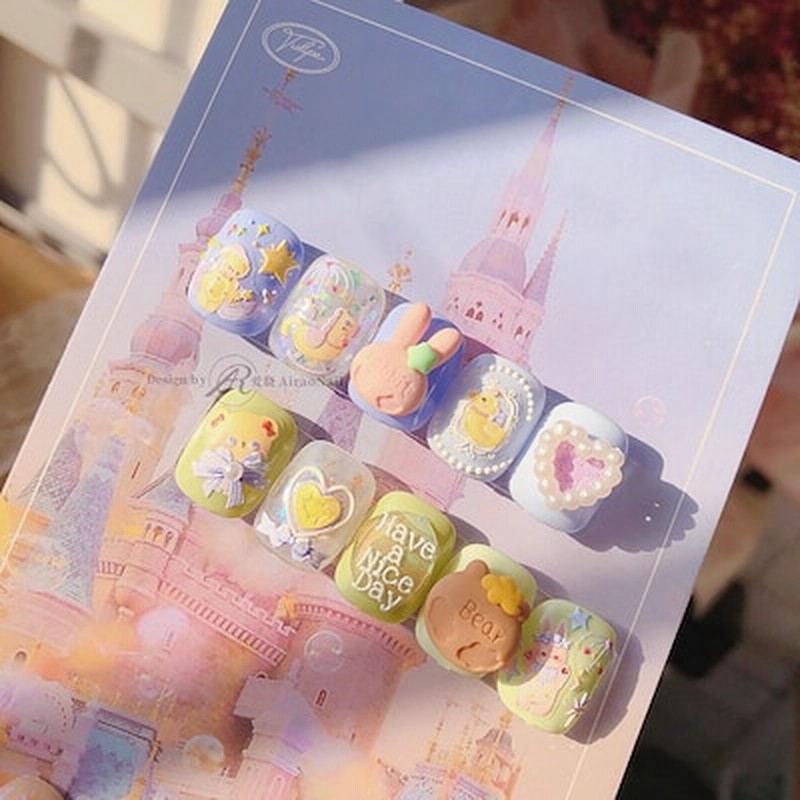 2pcs ファッション ネイルシール キャラクター ドリームバニーベアをするジェル ネイルの埋め込み 通販 Lineポイント最大1 0 Get Lineショッピング