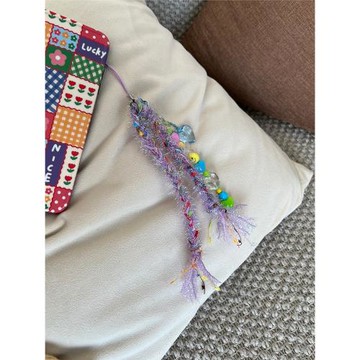 YUBAOOO原創設計手工編織手機鏈撞色笑臉數碼掛件小眾辣妹ins串珠