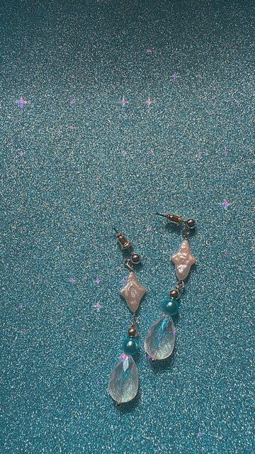 【新春賀年禮物】水滴 淡水珍珠 魔法客製串珠耳環| 配飾 吊飾 y