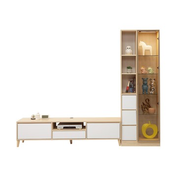 直人木業-RENATA現代風展示電視櫃組248公分(展示櫃三抽置左68公分+電視櫃180公分)