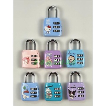 三麗鷗Sanrio Kitty角落生物迷你金屬鎖卡通密碼鎖小掛鎖旅行箱包