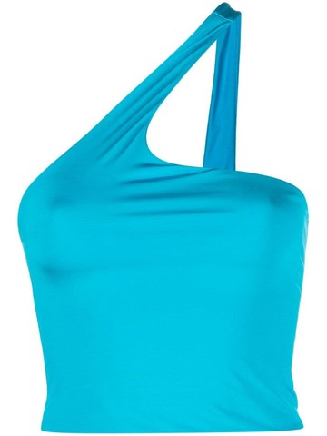 Forte Forte - one-shoulder fitted blouse - women - Polyamide/Elastane - III - Blue
