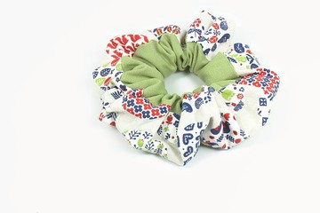 夏日祭典 - 大腸圈 髮圈 髮束 雙面使用 手作拼布設計