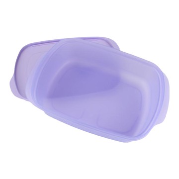 熱銷特百惠1升長方微波飯盒 可微波加熱學生上班族帶蓋餐盒保鮮便當碗