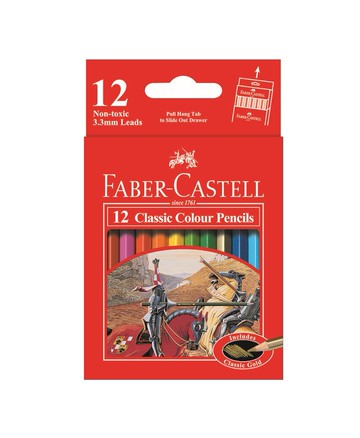 德國 Faber-Castell 輝柏 115851 油性彩色鉛筆 (紙盒) (12色)