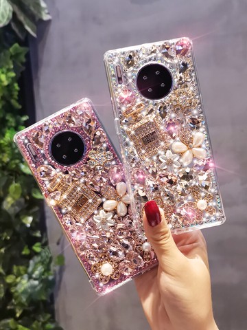 華為Mate30手機殼奢華滿鉆女款mate30pro個性創意網紅Epro水晶寶石帶鉆掛繩全包防摔5g版新款時尚水鉆保護套