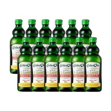【Costa d Oro 高士達】義大利原裝進口橄欖油_擠壓瓶(500ml*12入)
