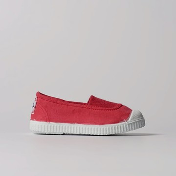 西班牙國民帆布鞋 CIENTA 75997 49 草莓紅 經典布料 童鞋