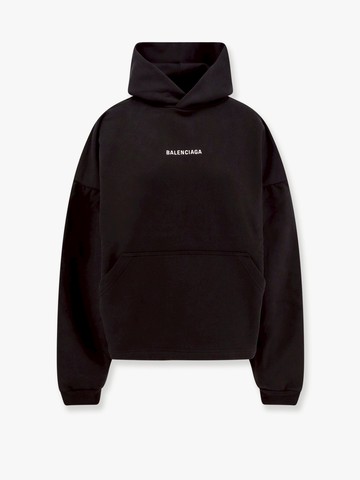 Cropped sweatshirt with embroidered logo - BALENCIAGA - gender_Woman