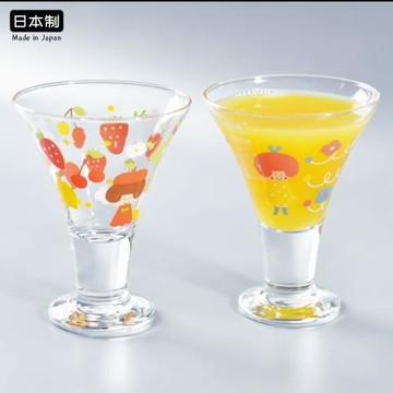 aderia玻璃杯日本進口可愛卡通冷飲mizutama創意插畫高腳杯水杯子