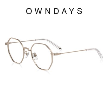 OWNDAYS John Dillinger系列 多角形款金屬框光學眼鏡(JD1042B-3A C4)