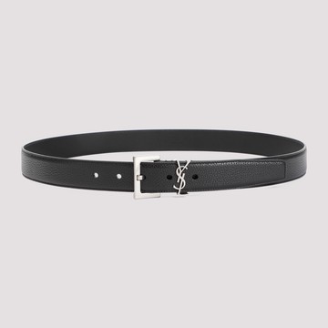 Saint Laurent Grained Calf Leather Belt