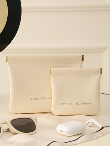 數據線收納包大容量便攜自動閉合旅行充電器口紅化妝包眼鏡收納袋【淘夢屋】