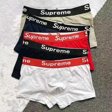 桃園出貨✨潮牌時尚sup內褲男生男士青年中腰平角運動透氣純棉四角韓版短褲