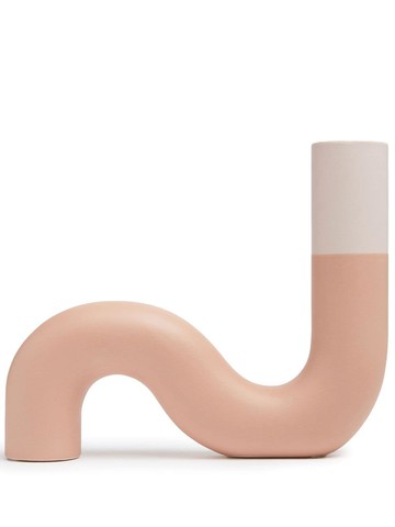 Nuove Forme - Pidou S-shape vase (25cm) - unisex - ceramic - One Size - Pink