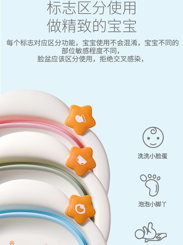 2個裝3初生新生嬰兒童用品可折疊洗臉盆洗屁股卡通PP用寶寶小盆子