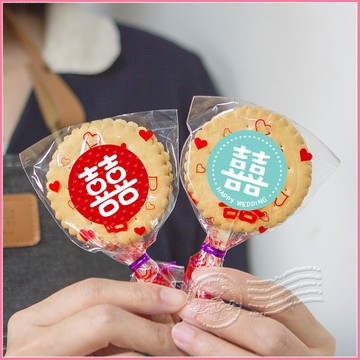 ⚠️2日出貨 婚禮小物 囍字 滿滿愛 扎絲簡版 古早味麥芽餅 (2款貼紙可挑)  二次進場 迎賓禮 送客禮 活動小禮物