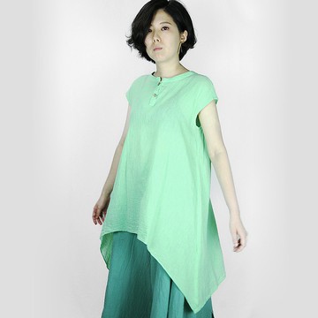 【聲聲慢】夏日心境弧狀衣襬長衫