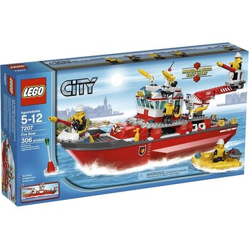 4500【台中翔智積木】LEGO 樂高 城市系列 7207 消防船 輕微盒損