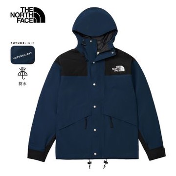 【The North Face 官方旗艦】北面ICON1986男款黑藍拼接FUTURELIGHT防水納米殼衝鋒衣｜8AKJ92A 排汗衫