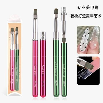 🎀台灣出貨🎀 豆蔻筆刷廠美甲光療筆刷套裝建構方圓頭平頭灌裝膠專用刷膠筆