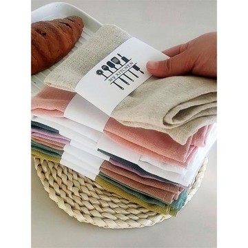 簡約棉麻餐巾布口布北歐日式美食餐桌背景布西餐廳方巾餐墊茶巾