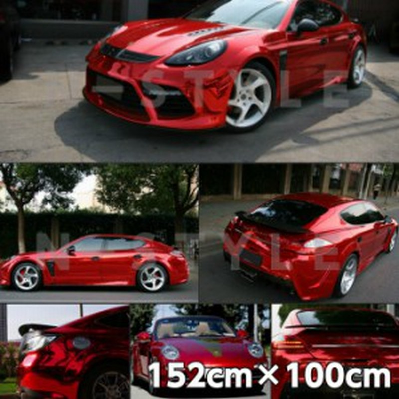 カーラッピングシート152ｃｍ 100cm 高品質鏡面メッキレッド ラッピングフィルム 耐熱耐水曲面対応裏溝付 通販 Lineポイント最大1 0 Get Lineショッピング