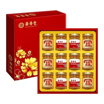 燕窩 【華齊堂】經典燕窩禮盒x4入(75ml*12入)