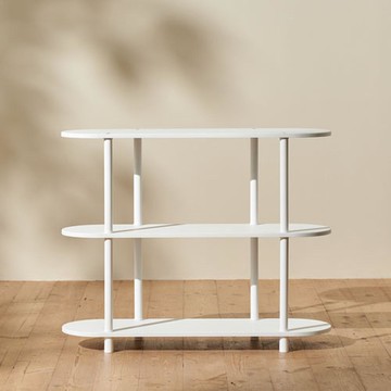 ROOM N HOME 簡約圓弧層架  白色  3層  1000 x 300 x 800 mm