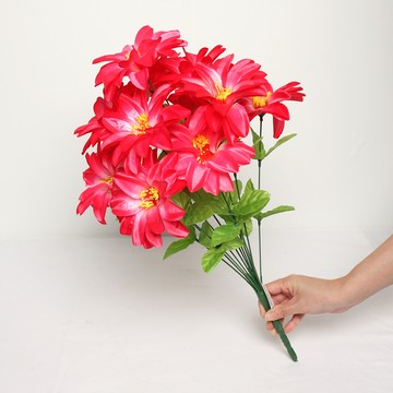佐特 仿真菊花12朵花束  1件  粉色