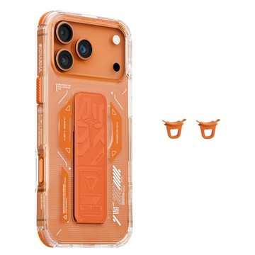 SKINARMA Helio 磁吸支架防摔手機殼 附掛具  iPhone 17 Pro  橘色