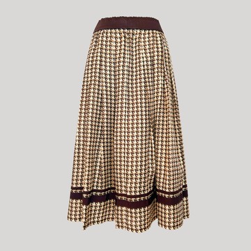 【千鳥格】新中式復古中國風 復古真絲/印花半身裙