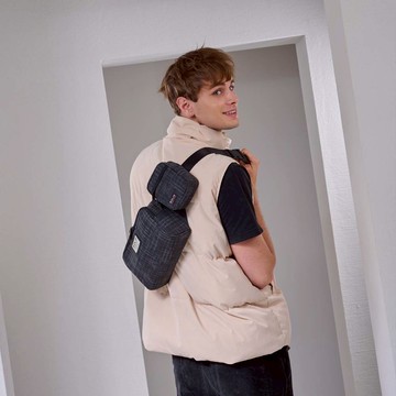 SOLIS 漫反光系列單肩斜挎包-內附收納小包-黑海盜