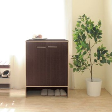 文創集 杜多2尺雙開門簡易式鞋櫃(二色可選)60x31x82-cm免組