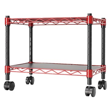 鋼鐵力士 二層架 28x43x30 (含PP滑輪)  紅色  1個