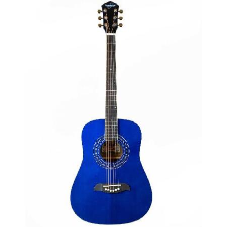 Oscar Schmidt OG5 4-Size Kids Acoustic Guitar Blue Learn-to-Play Bundle with Gig Bag, Tuner, Strap, Picks, Instructional Book DVD, and Polishing C