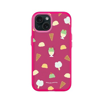 iPhone 15 Clear 粉漾桃 - 布朗尼 annnbrownie - 夏日冰淇淋