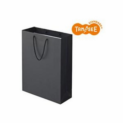 オリジナル TANOSEE マットコート手提袋 LL ブラック 10枚入(ORMB-LL-BK)