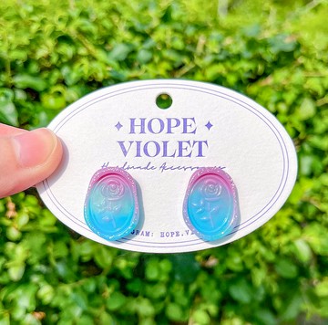 永恆玫瑰閃爍耳環- Everlasting Rose