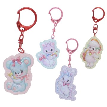 小禮堂 Swimmer ハグリー リバニー キャミー 壓克力澎澎鑰匙圈