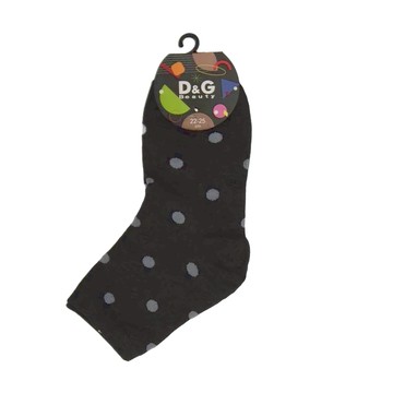 D&G 羊毛點點襪 Set 6雙  22~25cm  黑色