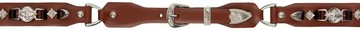 TOGA PULLA 棕色 Metal Leather Narrow 腰带