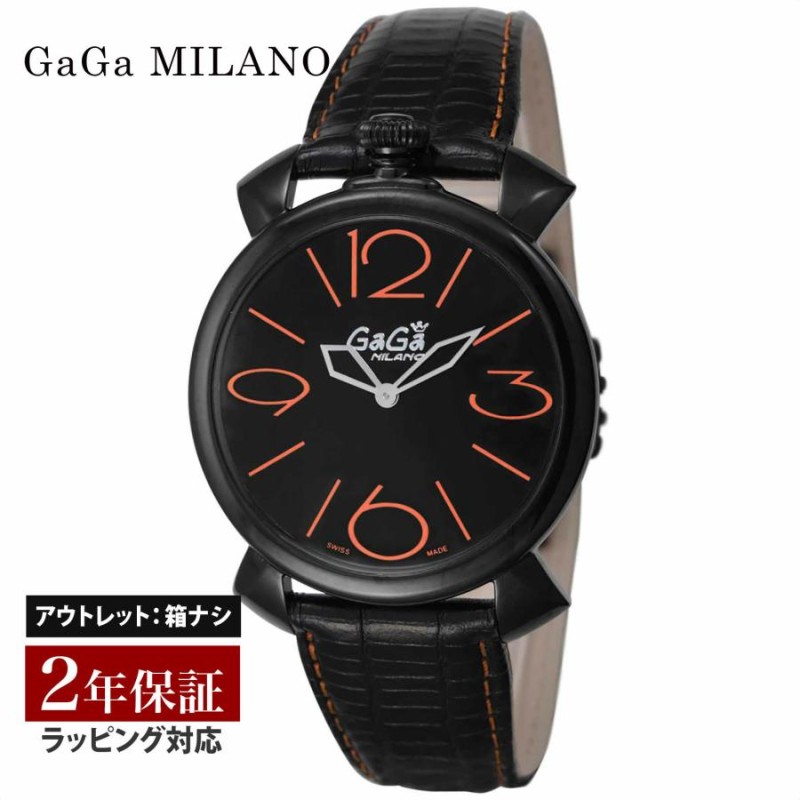 OUTLET】 ガガミラノ GaGaMILANO メンズ 時計 MANUALE THIN 46mm クォーツ ブラック 5092.01 時計 腕時計  高級腕時計 ブランド 【箱無し】 | LINEブランドカタログ