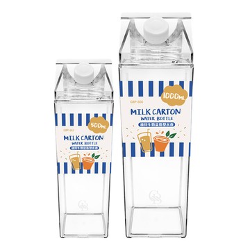 綠貝牛奶盒造型水壺1000ml