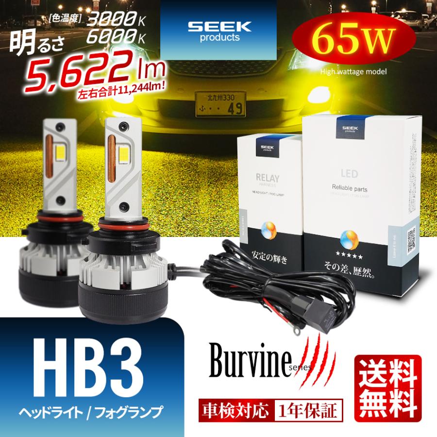 MITSUBISHI eKスポーツ H18.9〜 HB3 LED ヘッドライト ハイビーム 後付け SEEK Products BURVINE  送料無料 | LINEショッピング