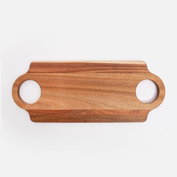 艾禮思相思木雙耳托盤46x18cm 原色