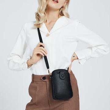 真皮放裝手機包女包2025新款斜挎包豎款迷你小包包手拿手機袋百搭