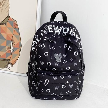 韓國潮牌自制時尚街頭潮流大容量旅行雙肩包學生書包男女