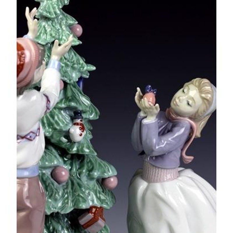 LLADRO リヤドロ 陶器製 クリスマスツリー ☆箱付き未使用品 - 置物