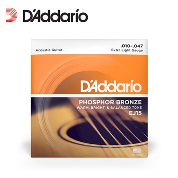 Daddario EJ15  磷青銅 民謠吉他弦 10-47【敦煌樂器】
